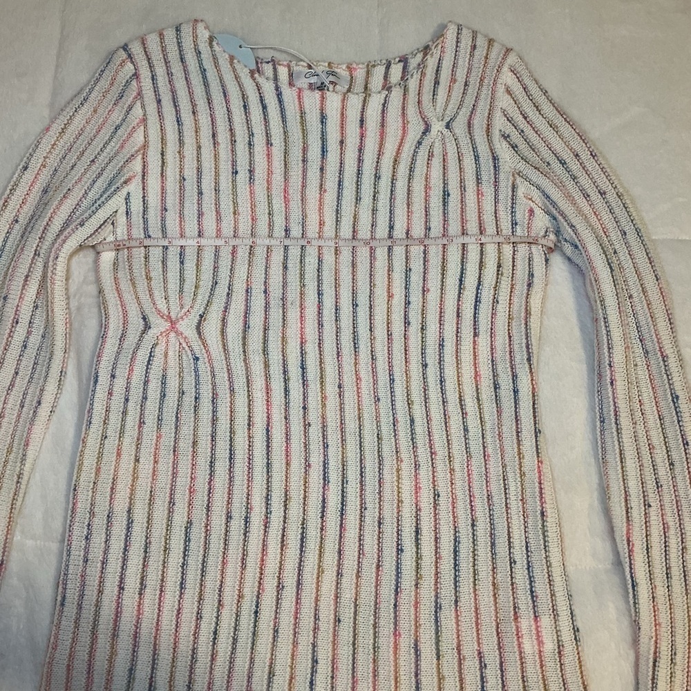 Colorful Striped Ribbed Sweater - Picture 3 of 6